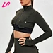 long sleeve turtleneck crop top